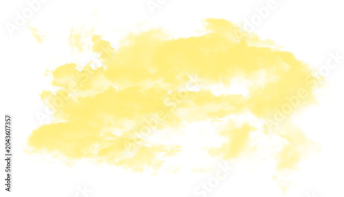 Slika na platnu Golden Yellow Cloud Smoke Overlay PNG Isolated on Transparent Background with So