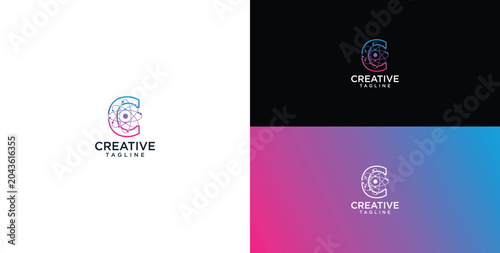 Schilderij op canvas Logo design