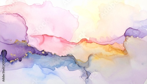 Soft Watercolor Background with Pastel Colors.