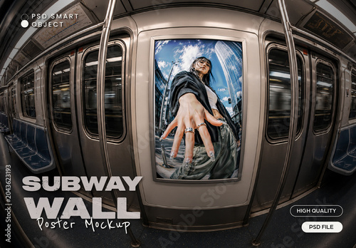 Subway Wall Poster Mockup