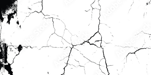 Foto Surface crack and fissure in ground, concrete, crevices from disaster top view