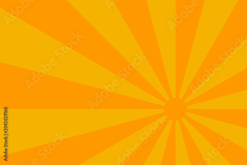 Yellow sun rays retro background. Sunburst vector background