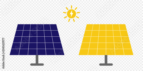 Solar panel vector icon