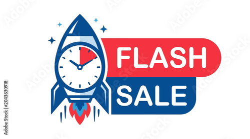 Fast Launch Rocket Speed Sale Promotion Design