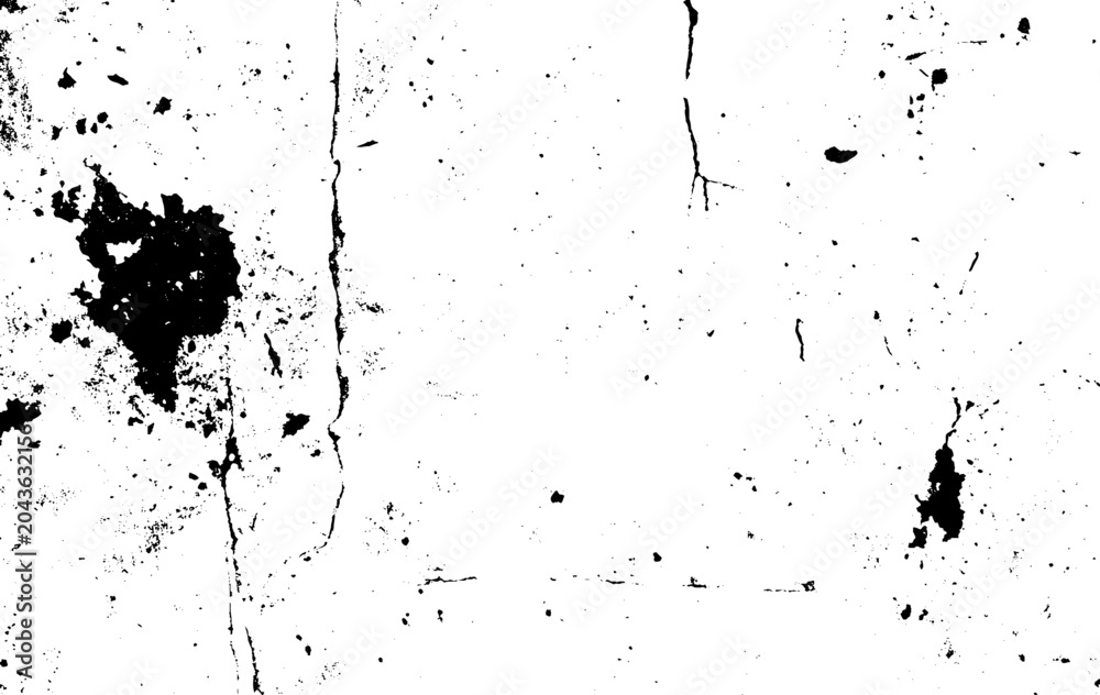 Naklejka premium Rough, scratch, splatter grunge pattern design brush strokes. Overlay texture. Faded black-white dyed paper texture. Sketch grunge design. Use for poster, cover, banner, mock-up, stickers layout.
