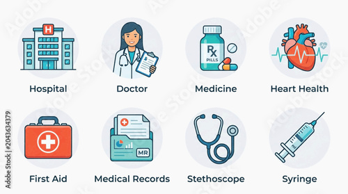 Healthcare and Medical Minimal Icon Collection