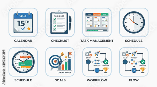 Productivity and Workflow Minimal Icons