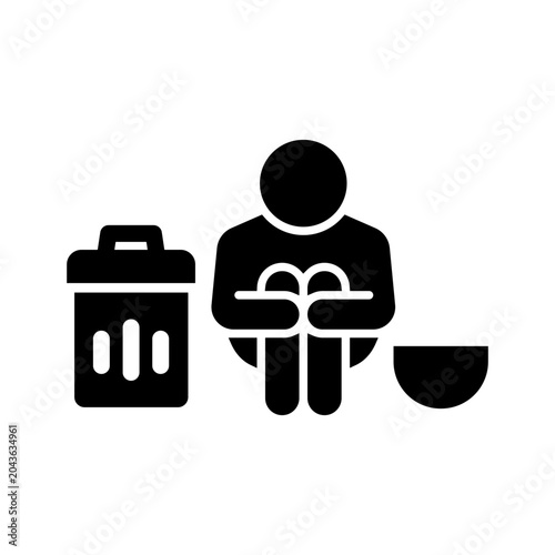 homeless solid icon illustration vector graphic.eps