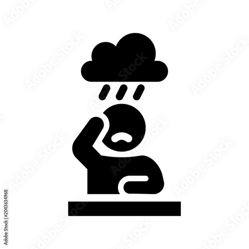 depression solid icon illustration vector graphic.eps