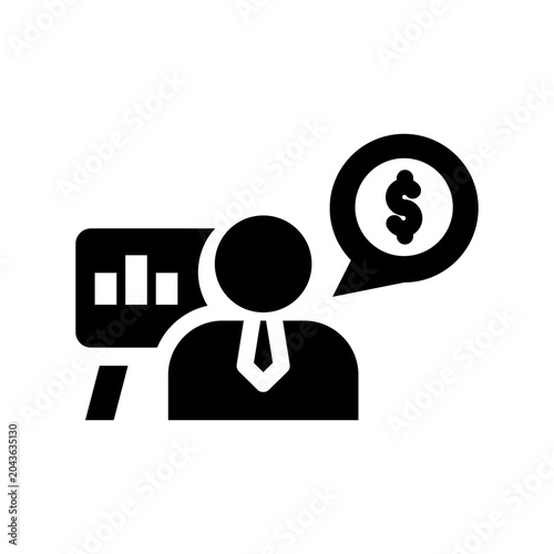  economist solid icon illustration vector graphic.eps