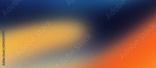 Vászonkép Grainy gradient background with soft orange and blue light leaks