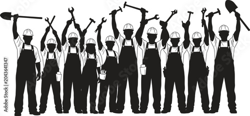 Quadro su tela Vector illustration of black pants on white backgroundVector illustration of bla