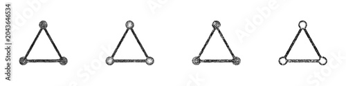 Photos Black and white sketch vertex logo design set