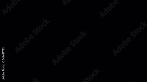 Linear fireworks with colorful rays on a black screen. Colorful 2D fireworks in 4K.