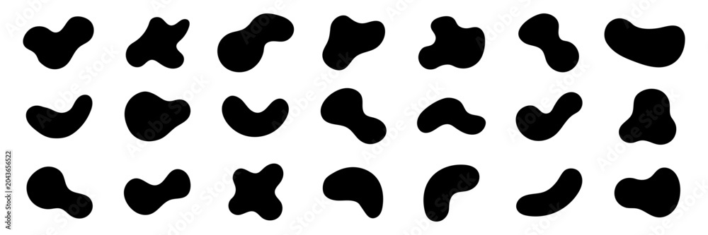 Ταπετσαρία A collection of black rounded shapes