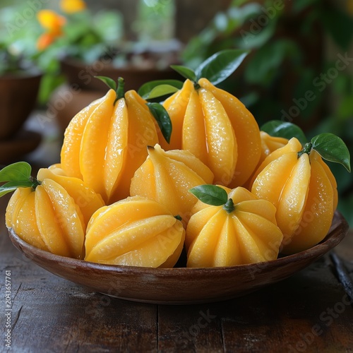 Bowl of star fruit (carambola)