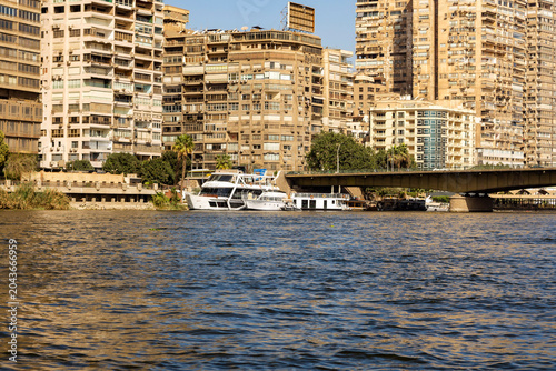 Konstfotografi February 19, 2026, Cairo, Egypt, the full-flowing Nile River
