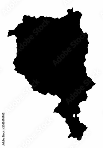 Ticino Canton map silhouette