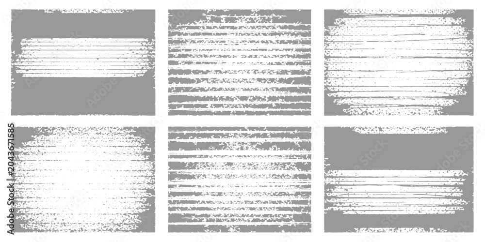 Fototapeta premium A grid of set grayscale panels filled with abstract glitch textures, horizontal noise lines, and distorted static patterns, minimalistic and digital art style.
