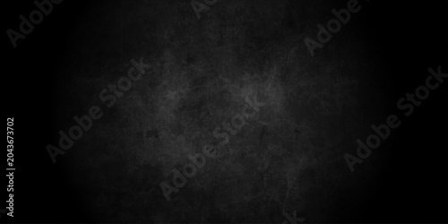 фотографія Abstract granular black wall texture with scratch, panorama dark grunge texture