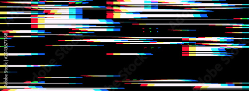 Foto Noise and glitch effects on vintage tv screen with 80s