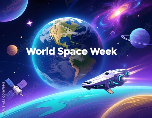 Space Exploration Illustration for World Space Week