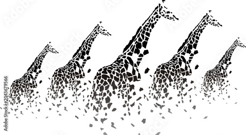 giraffe art illustration vector .eps