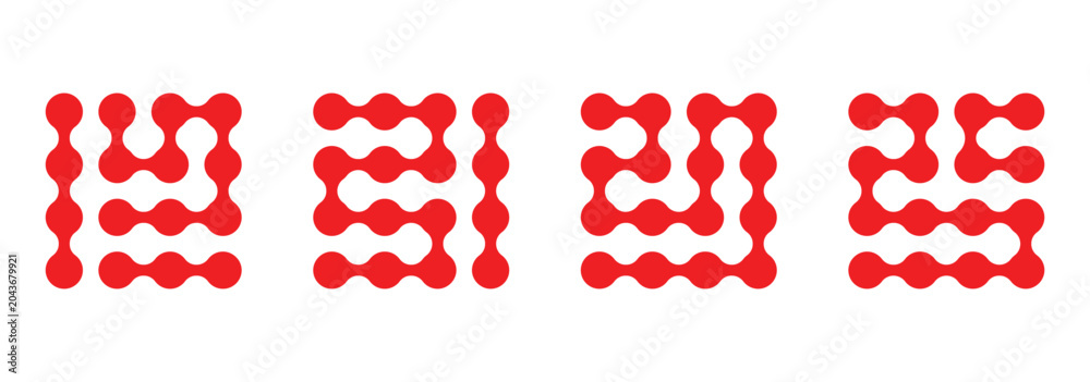Obraz premium Diagonal meta ball connected circles shape. Abstract black nerve cell dots or computer nano net. Diagonal metaball connected circles shape.