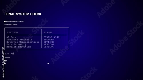 Digital Infographic Technology Display appearing Sci Fi 2D texture. User Interface text data. Blue background