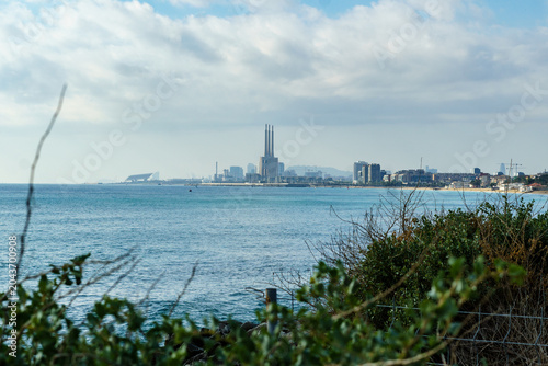 Εκτύπωση καμβά Panoramic view of Badalona, Barcelona, Spain