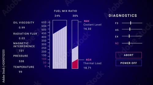 Modern Holographic Information Display HUD blue Technology infographic appearing Sci Fi 2D texture