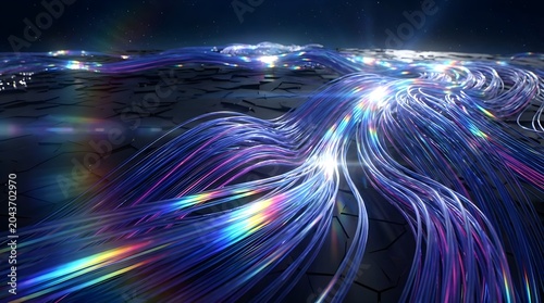A computer generated image of a stream of light