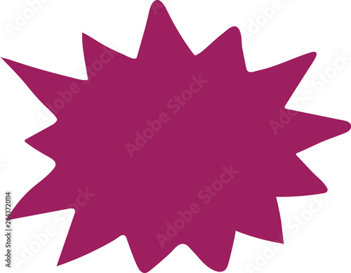 Red explosion starburst shape