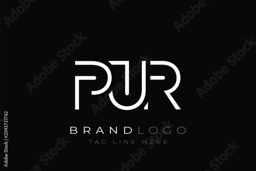 Bild auf Leinwand PUR abstract letter logo design