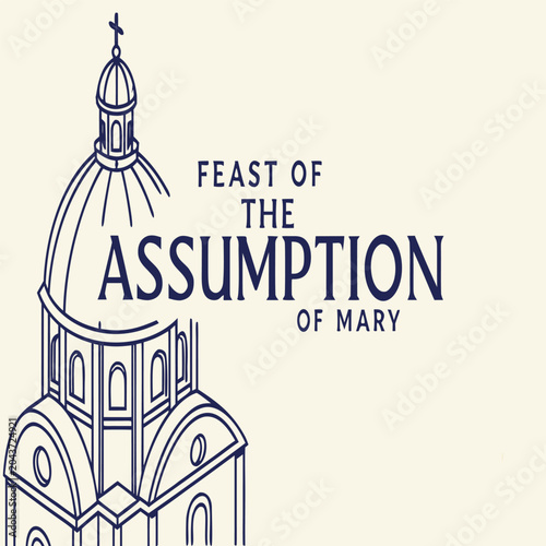Tableau sur toile Assumption of Mary, Feast of the Assumption of Mary, Assumption of Mary 15th of