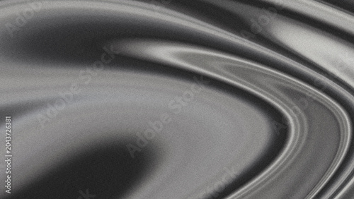 Silver gray gradient background with metallic swirl wave bands abstract grain noise texture minimal