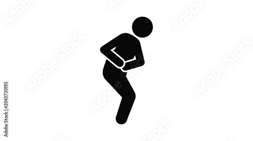 Photos person in crouching position silhouette black white background figure human