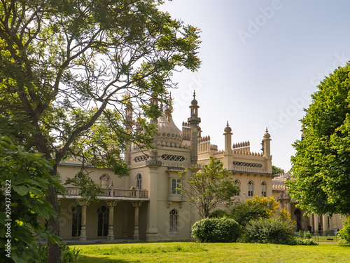 A view towards the Indian architectural inspired Brighton Pavilion