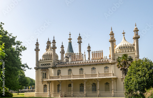 A view towards the Indian architectural inspired Brighton Pavilion