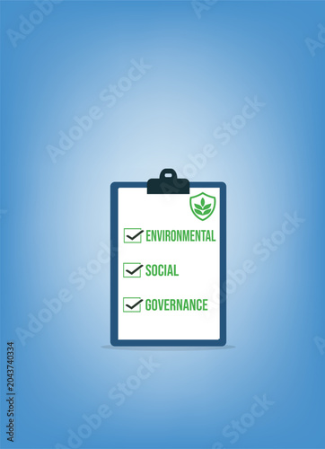 ESG procurement checklist document sustainability compliance concept