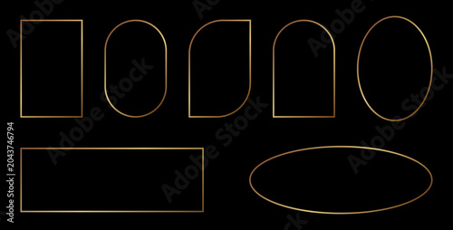 Photography Premium gold photo frames with thin borders
