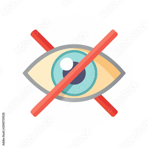 Eye with Red Cross Symbol