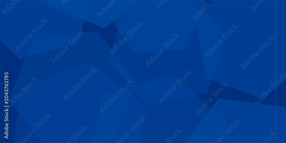Fototapeta premium Simple blue background with glowing geometric lines. Blue gradient abstract