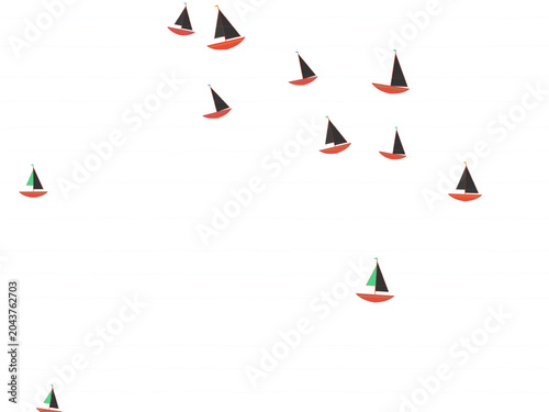 Scattered Yachts Coastal Summer Pattern Design