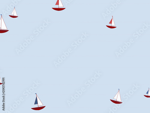 Sailing Boats Regatta Maritime Vector Background