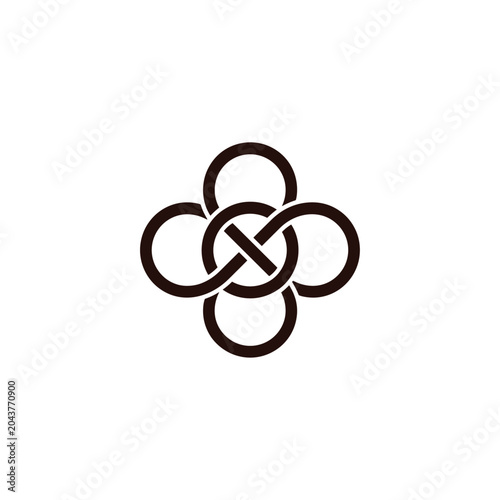 Celtic knot logo flat vector icon design
