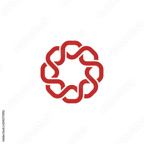 Celtic knot logo flat vector icon design