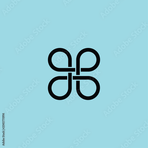 Celtic knot logo flat vector icon design
