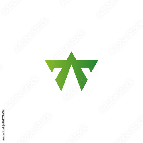 Letter TA minimal logo flat vector icon design