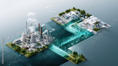 Sustainable Energy Flow Between Coal Power Plant and Modern Smart City